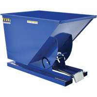 Self-Dumping Hopper, Steel, 1 cu.yd., Blue D. Morneault & Fils