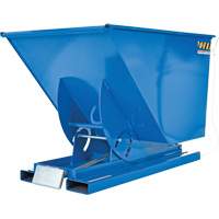 Self-Dumping Hopper, Steel, 1 cu.yd., Blue D. Morneault & Fils