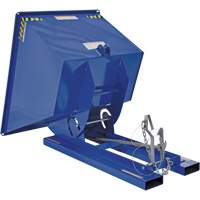 Self-Dumping Hopper, Steel, 1 cu.yd., Blue D. Morneault & Fils