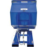 Self-Dumping Hopper, Steel, 1 cu.yd., Blue D. Morneault & Fils