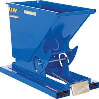 Self-Dumping Hopper, Steel, 1/3 cu.yd., Blue D. Morneault & Fils