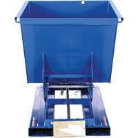 Conteneur autobasculeur, Acier, 1/2 vg³, Bleu D. Morneault & Fils