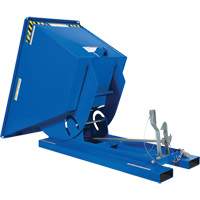 Conteneur autobasculeur, Acier, 3/4 vg³, Bleu D. Morneault & Fils