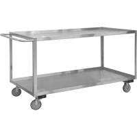 Industrial Grade Shelf Cart, 2 Tiers, 18-1/8" W x 42" H x 35" D, 1200 lbs. Capacity D. Morneault & Fils