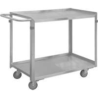 Industrial Grade Shelf Cart, 2 Tiers, 16-3/4" W x 34" H x 36-7/16" D, 600 lbs. Capacity D. Morneault & Fils