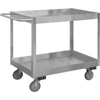 Industrial Grade Shelf Cart, 2 Tiers, 18-1/8" W x 35" H x 36" D, 1200 lbs. Capacity D. Morneault & Fils