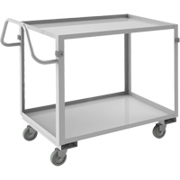 Industrial Grade Shelf Cart, 2 Tiers, 22-1/2" W x 36-1/2" H x 42-7/16" D, 600 lbs. Capacity D. Morneault & Fils
