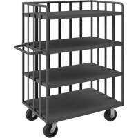 Open Portable Shelf Cart, 4 Tiers, 31-1/8" W x 57-1/2" H x 56-1/8" D, 3600 lbs. Capacity D. Morneault & Fils