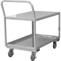 Industrial Grade Low Profile Shop Cart, 2 Tiers, 24-1/8" W x 40-3/4" D x 38-1/8" H, 1200 lbs. Cap. D. Morneault & Fils