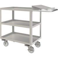 Industrial Grade Order Picking Cart, 39" H x 18-1/8" W x 45" D, 3 Shelves, 1200 lbs. Capacity D. Morneault & Fils