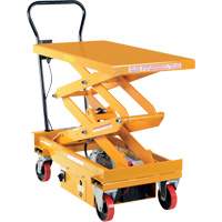 DC Powered Hydraulic Scissor Lift Elevating Cart, Steel, 39-3/4" L x 20-1/2" W, 1000 lbs. Capacity D. Morneault & Fils