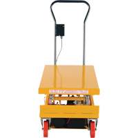 DC Powered Hydraulic Scissor Lift Elevating Cart, Steel, 39-3/4" L x 20-1/2" W, 1000 lbs. Capacity D. Morneault & Fils