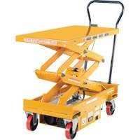 DC Powered Hydraulic Scissor Lift Elevating Cart, Steel, 39-3/4" L x 20-1/2" W, 1000 lbs. Capacity D. Morneault & Fils