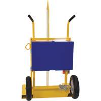 Welding Cylinder Torch Cart, Foam-Filled Wheels, 24" W x 19-1/2" L Base, 500 lbs. D. Morneault & Fils