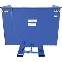 Conteneur autobasculeur, Acier, 4 vg³, Bleu D. Morneault & Fils