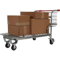 Nestable Wire Cart, Steel, 28-3/4" x 37-1/16" x 59-5/8", 275 lbs. Capacity D. Morneault & Fils