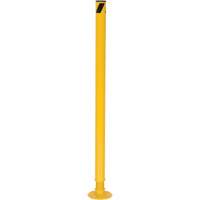 Borne de protection &agrave; ressort, Acier, 42" h x 2-1/8" la, Jaune D. Morneault & Fils