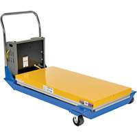 DC Powered & Manual Scissor Lift Table, Steel, 48" L x 24" W, 1000 lbs. Capacity D. Morneault & Fils