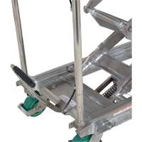 Manual Hydraulic Scissor Lift Table, 36-1/4" L x 19-3/8" W, Stainless Steel, 600 lbs. Capacity D. Morneault & Fils