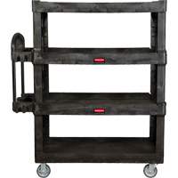 Heavy-Duty Ergo Utility Cart, 4 Tiers, 24-1/4" x 62-2/5" x 54-1/10", 700 lbs. Capacity D. Morneault & Fils