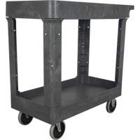 Utility Service Cart, 2 Tiers, 16-1/2" x 32-1/2" x 34-1/2", 550 lbs. Capacity D. Morneault & Fils