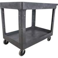 Chariot utilitaire pour l'entretien, 2 tiers, 24-5/8" x 32-1/2" x 40", Capacit&eacute; 550 lb D. Morneault & Fils