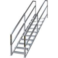 SmartStairs 6-10 Steps Modular Construction Stair System, 75" H D. Morneault & Fils