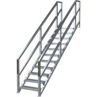 SmartStairs 11-16 Steps Modular Construction Stair System, 120" H D. Morneault & Fils