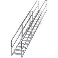 SmartStairs 11-16 Steps Modular Construction Stair System, 120" H D. Morneault & Fils