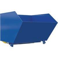 Conteneur autobasculeur robuste en style H, Acier, 1-1/2 vg³, Bleu D. Morneault & Fils