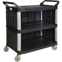 Utility Cart, 3 Tiers, 19-3/4" x 37-1/2" x 40-1/4", 250 lbs. Capacity D. Morneault & Fils
