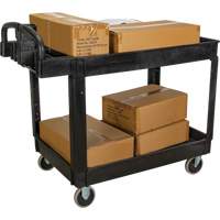 Utility Cart, 2 Tiers, 25-5/8" x 33-1/2" x 43-3/4", 550 lbs. Capacity D. Morneault & Fils