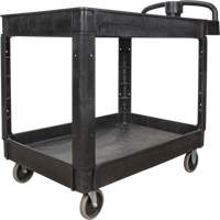 Utility Cart, 2 Tiers, 25-5/8" x 33-1/2" x 43-3/4", 550 lbs. Capacity D. Morneault & Fils