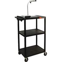 Electric Utility Cart, 3 Tiers, 24" x 42" x 18", 300 lbs. Capacity D. Morneault & Fils