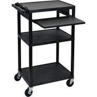 Electric Utility Cart, 3 Tiers, 24" x 42" x 18", 300 lbs. Capacity D. Morneault & Fils