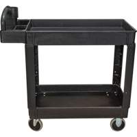 Utility Cart, 2 Tiers, 17-1/8" x 33-1/2" x 37-5/8", 550 lbs. Capacity D. Morneault & Fils