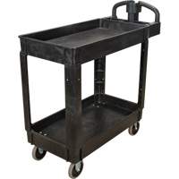 Utility Cart, 2 Tiers, 17-1/8" x 33-1/2" x 37-5/8", 550 lbs. Capacity D. Morneault & Fils