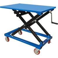 Manual Scissor Lift Table, 37-3/8" L x 23-5/8" W, Steel, 660 lbs. Capacity D. Morneault & Fils