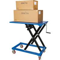 Manual Scissor Lift Table, 37-3/8" L x 23-5/8" W, Steel, 660 lbs. Capacity D. Morneault & Fils