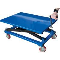 Manual Scissor Lift Table, 37-3/8" L x 23-5/8" W, Steel, 660 lbs. Capacity D. Morneault & Fils