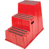 Industrial Step Stool, 3 Steps, 34-13/16" x 22-7/16" x 28-1/2" High D. Morneault & Fils