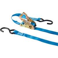 Ratchet Strap, J-Hook, 15' W x 1" L, 500 lbs. (227 kg) Working Load Limit D. Morneault & Fils