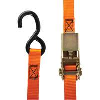 Ratchet Strap, S-Hook, 12' W x 1" L, 2200 lbs. (998 kg) Working Load Limit D. Morneault & Fils