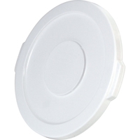 Round Brute&reg; Tops, Flat Lid, Plastic/Polyethylene, Fits Container Size: 15-5/8" Dia. D. Morneault & Fils