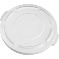 Round Brute&reg; Tops, Flat Lid, Plastic/Polyethylene, Fits Container Size: 19-7/8" Dia. D. Morneault & Fils