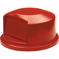 Round Brute&reg; Tops, Dome Lid, Plastic/Polyethylene, Fits Container Size: 24" Dia. D. Morneault & Fils