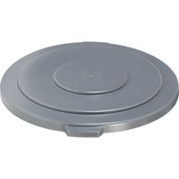 Round Brute&reg; Tops, Flat Lid, Plastic/Polyethylene, Fits Container Size: 26-1/2" Dia. D. Morneault & Fils