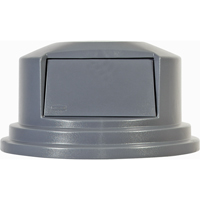 Round Brute&reg; Tops, Dome Lid, Plastic/Polyethylene, Fits Container Size: 26-1/2" Dia. D. Morneault & Fils