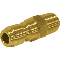 1/4" Male Brass Plated Quick Disconnect Plug D. Morneault & Fils