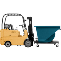 Conteneur autobasculeur, Acier, 1/2 vg³, Bleu D. Morneault & Fils